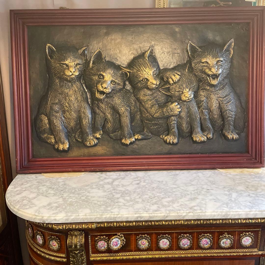 大幅値下げ‼︎ フランスアンティーク・ 可愛い5匹の仔猫ちゃん