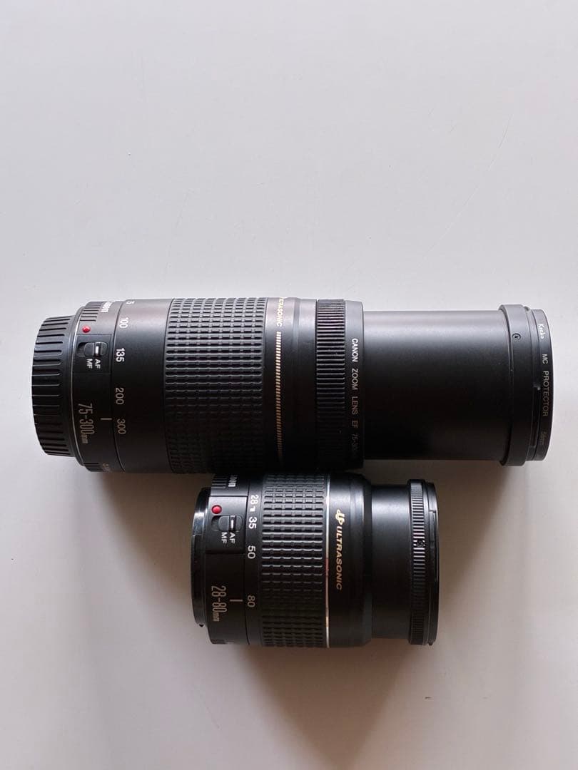 【フード付き】Canon EF 28-80 EF 75-300 2本セット
