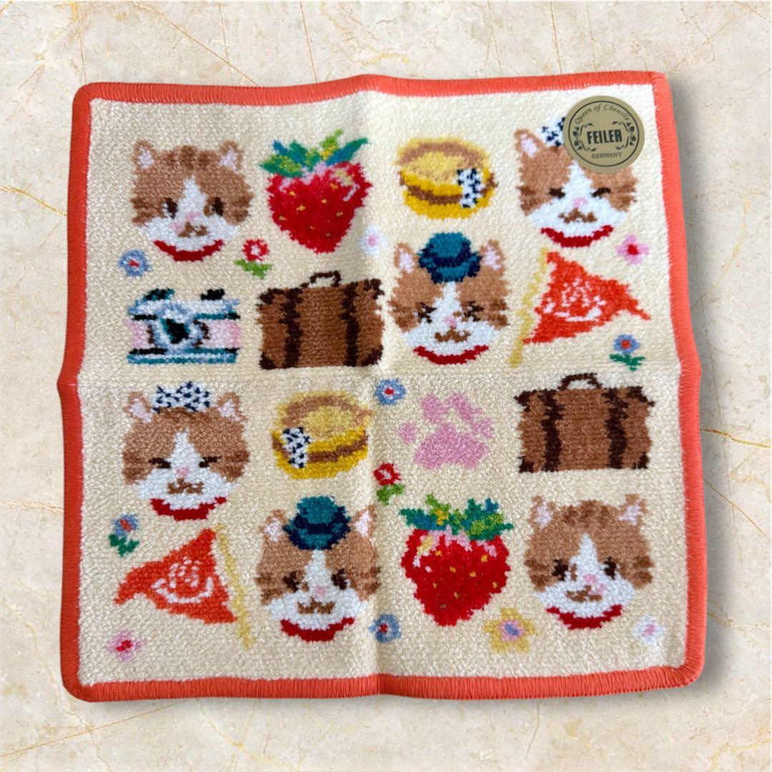 FEILER 猫デザイン ハンカチ 5枚セット