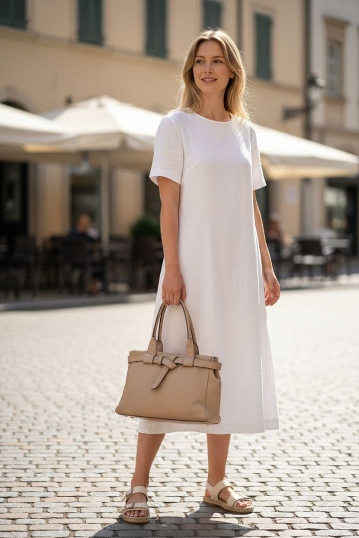 【美品】 土屋鞄 シボ革 レザーハンドバッグ ベージュ 上品 通勤 トート 軽量