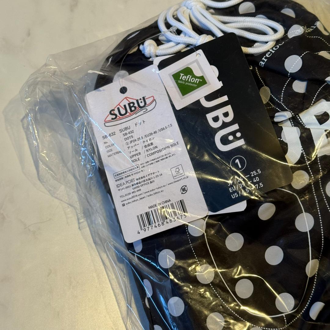 やまと！SUBU F-LINE DOTS サンダル ブラック ドット１