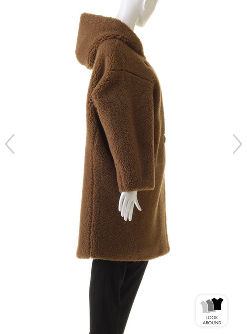 リナージオ　LIGNAGGIO ボアコート　ベア　キャメル　ブラウン　フード　S