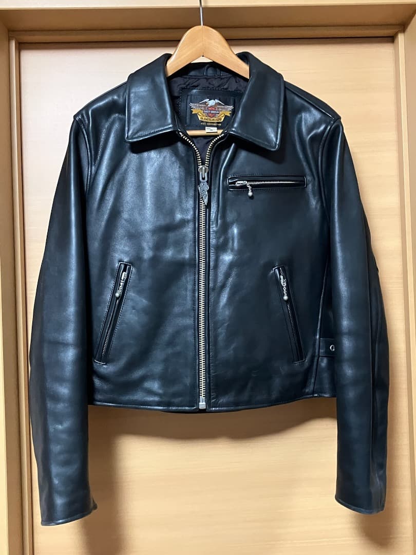 ハーレーダビッドソンシングルライダース黒Sサイズ