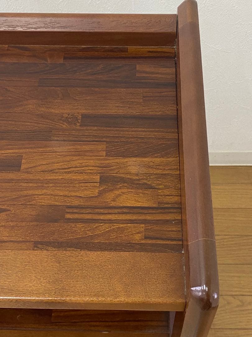 程度良 カリモク 収納 整理 棚 コンソール 電話台 飾り棚