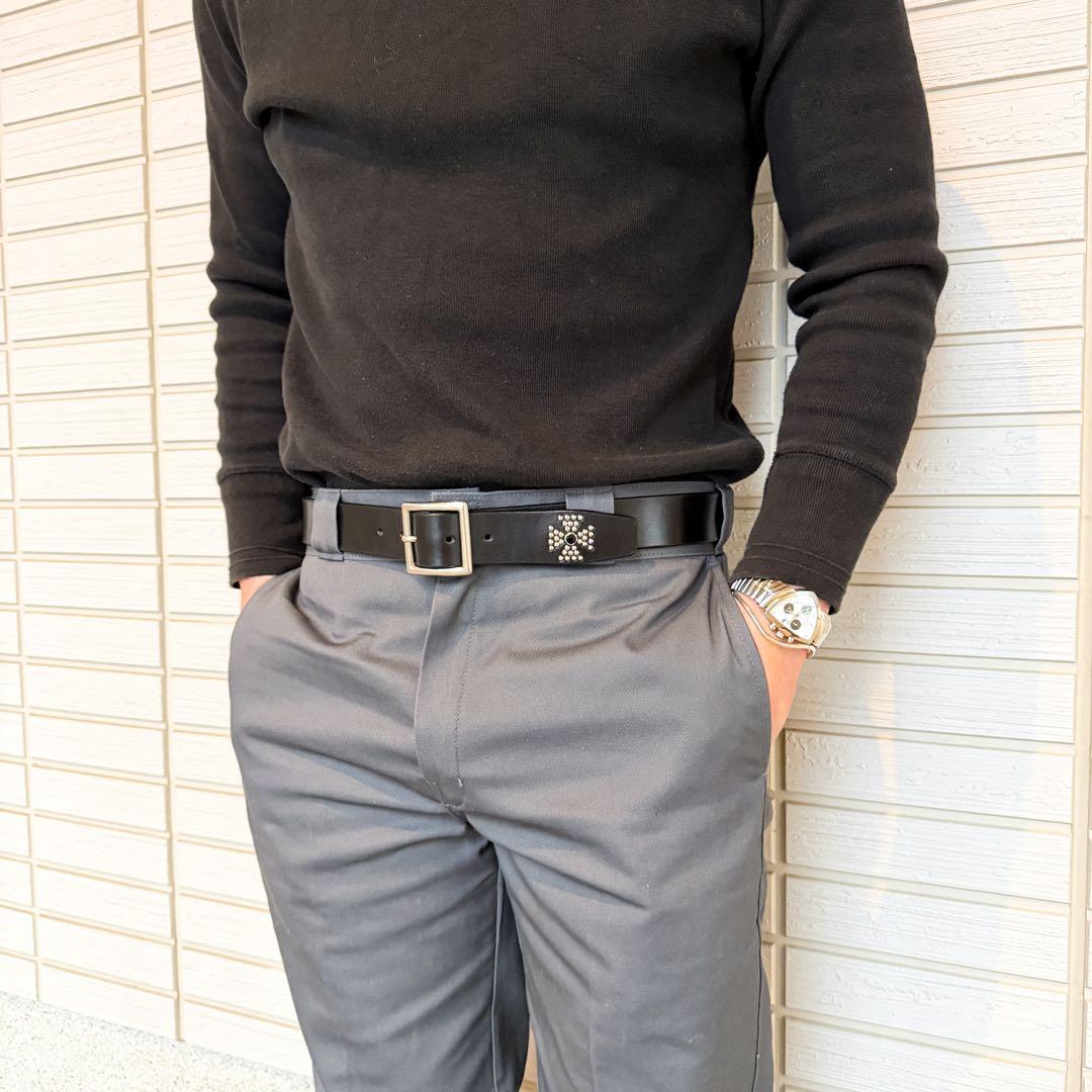 スタッズベルトアイアンクロス35mm 36inch