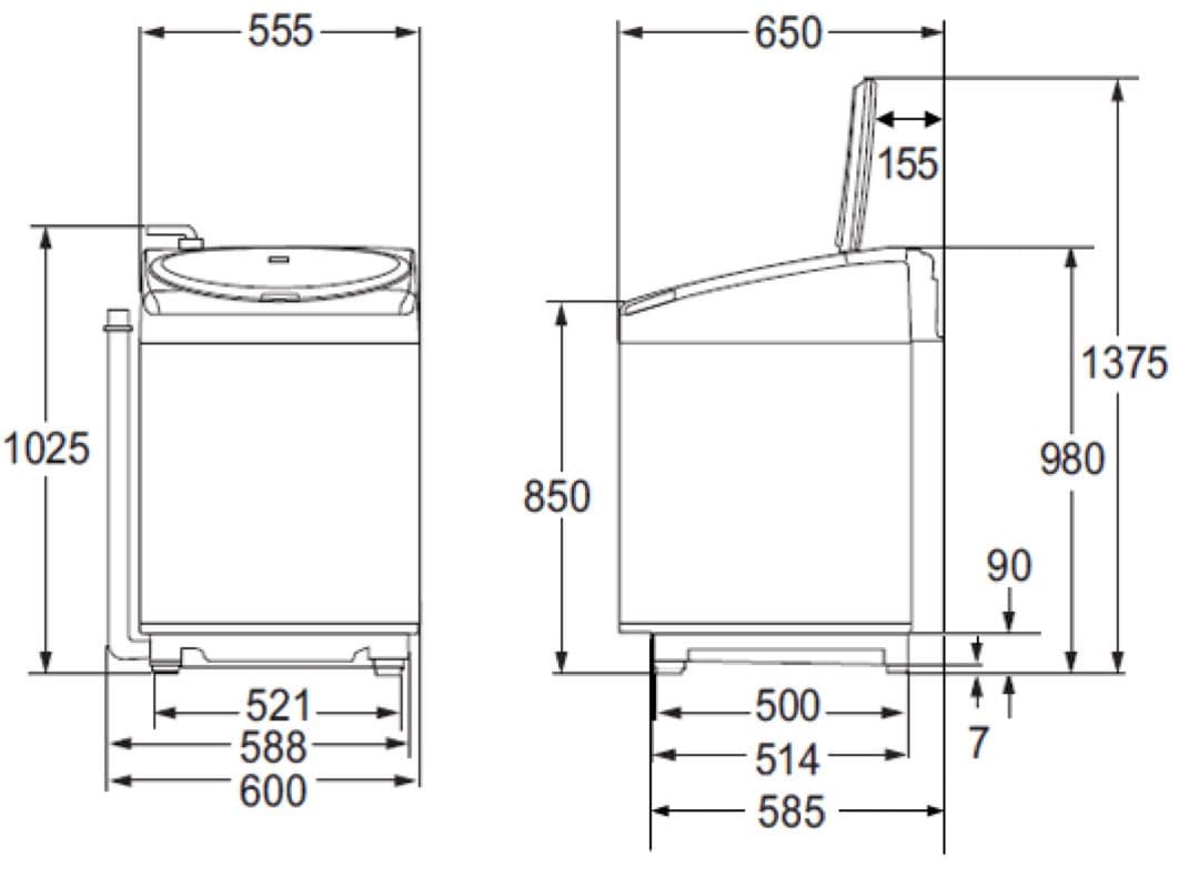 かず ✨シャープ　縦型洗濯乾燥機　ES-TX8G 8キロ　分解清掃済み