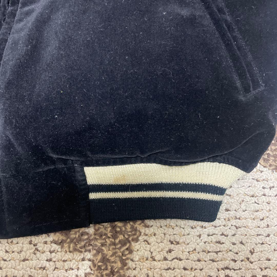 爆裂爛漫娘 スカジャン 別珍 ベロア リバーシブル 刺繍 ブラック