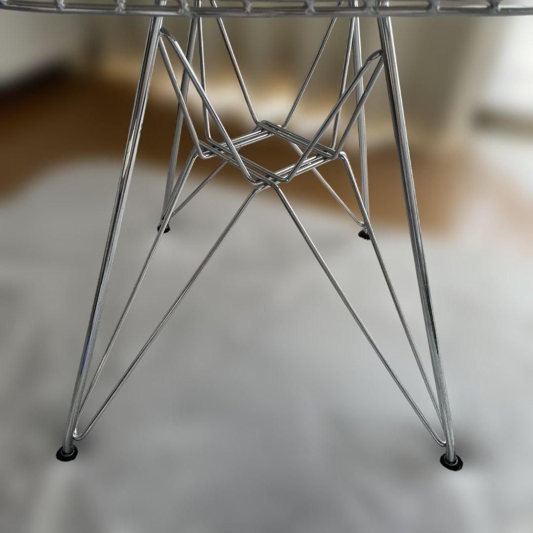 シェルチェア　DKR　シートパッド白　ワイヤーチェア　イームズ　リプロダクト品