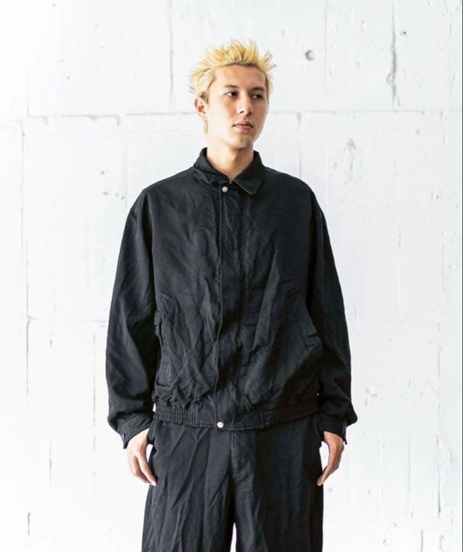 25aw コムデギャルソンオム エステルサージ製品染めブルゾン 黒 M 縮絨