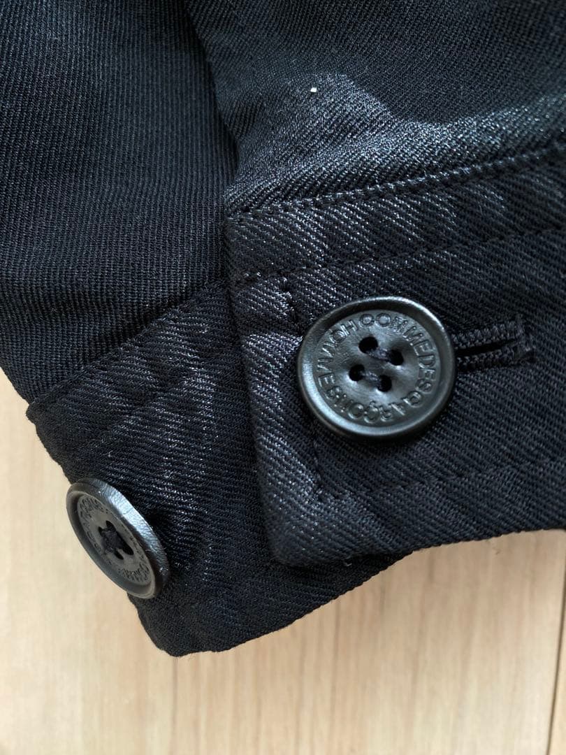 25aw コムデギャルソンオム エステルサージ製品染めブルゾン 黒 M 縮絨