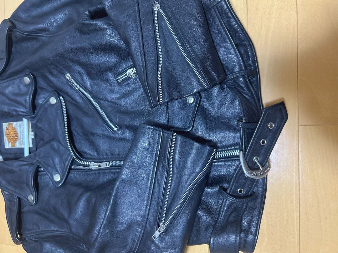 ハーレーダビットソン　革ジャン　ライダース　ジャケット　ブラック　40 黒