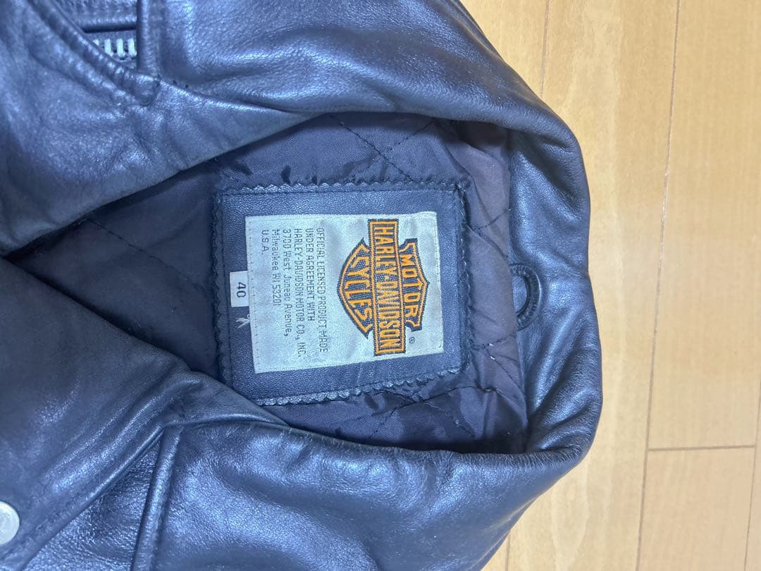 ハーレーダビットソン　革ジャン　ライダース　ジャケット　ブラック　40 黒