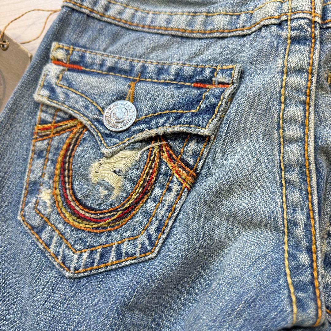 新品タグ付 トゥルーレリジョン JOEY BIG T フレアレインボー USA製