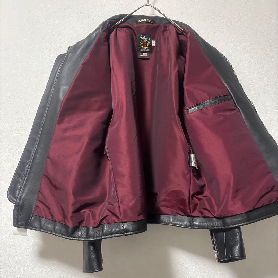 未使用級✨schott 641xx レザージャケット　シングルライダース　42