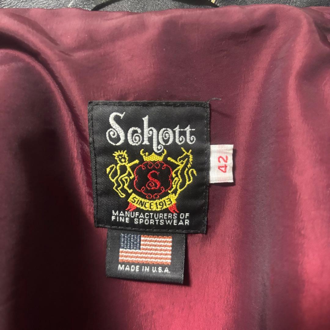 未使用級✨schott 641xx レザージャケット　シングルライダース　42