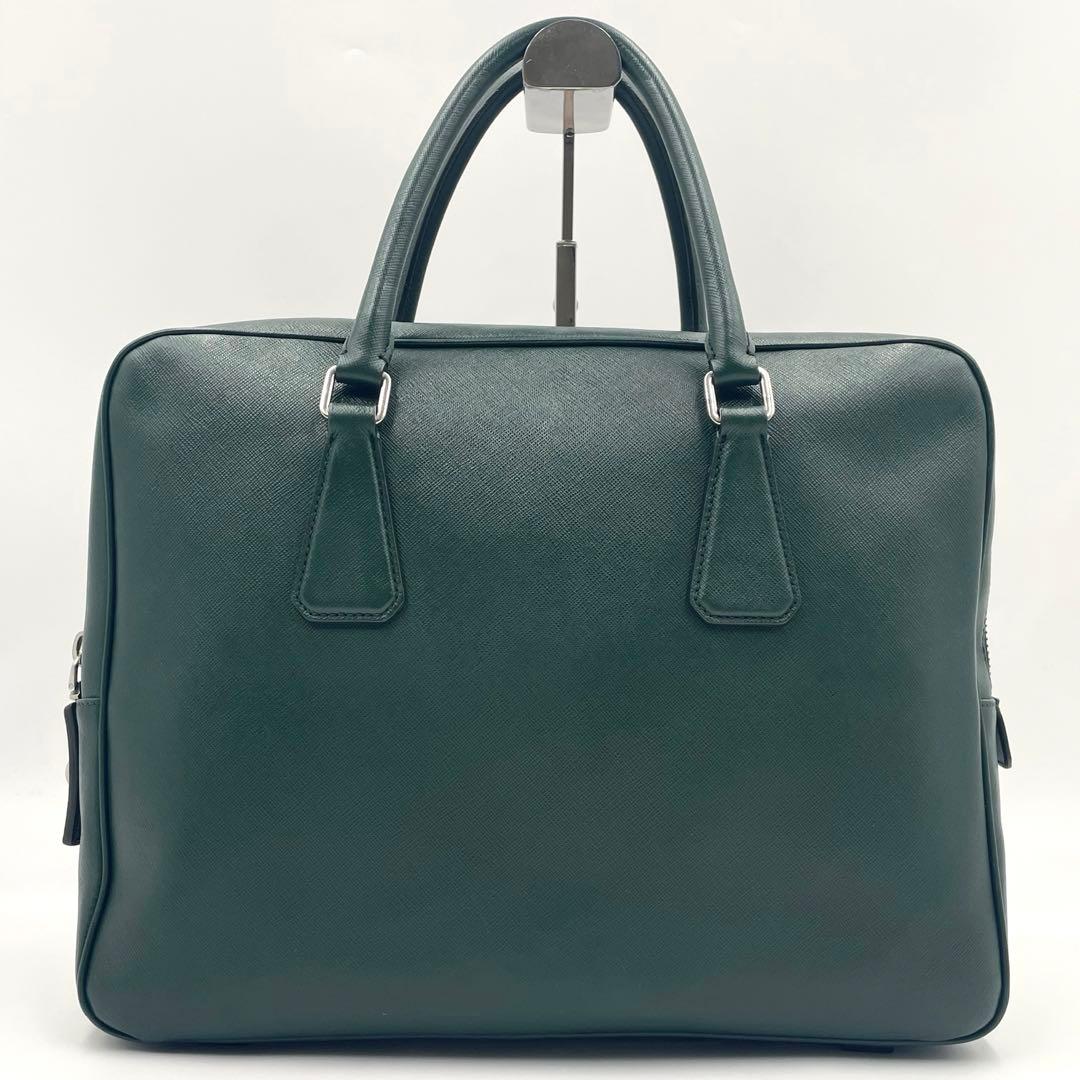 【希少色•極美品】PRADA ブリーフケース サフィアーノレザー ビジネスA4可