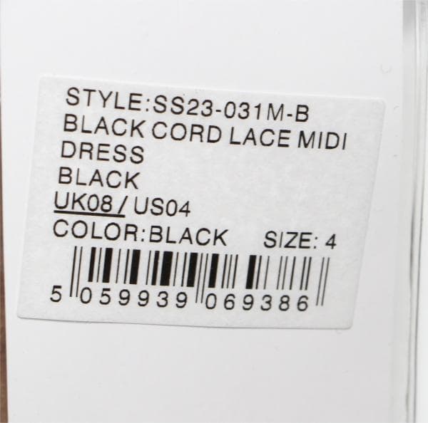 J*#様 セルフポートレイト ワンピース レース 黒 UK8 未使用 Cord