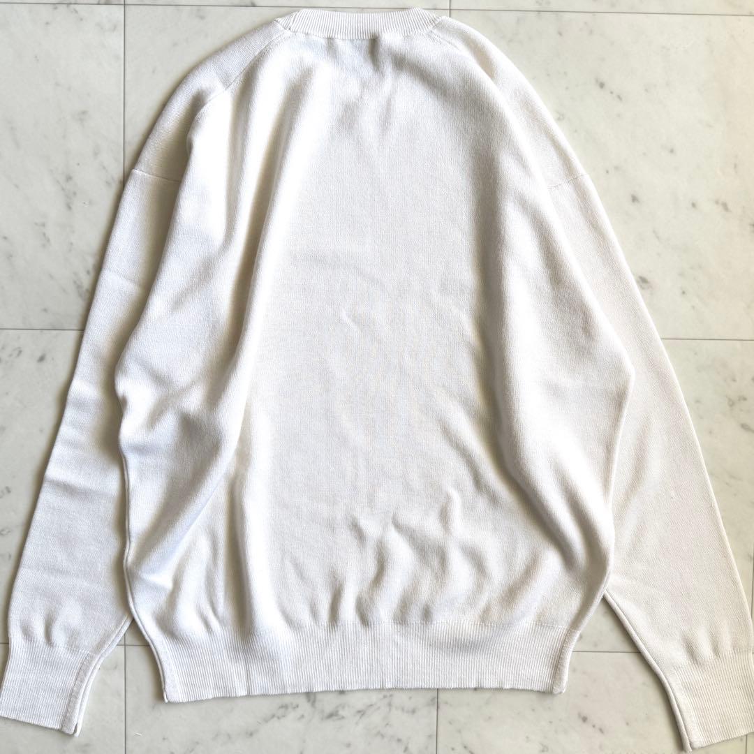 美品 エイトン ATON カシミヤシルク クルーネックセーター オフホワイト 2