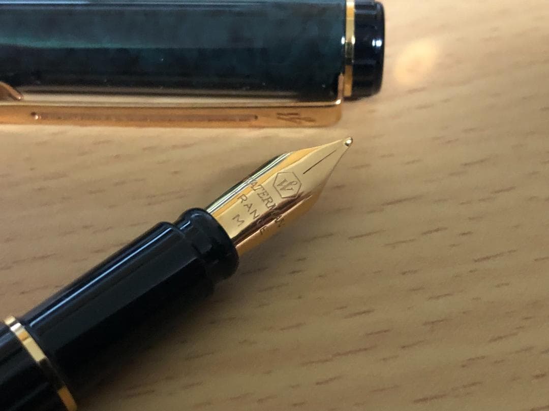 【未使用】ウォーターマン ジェントルマン 万年筆＆BP 2本セット/ グレー＆緑