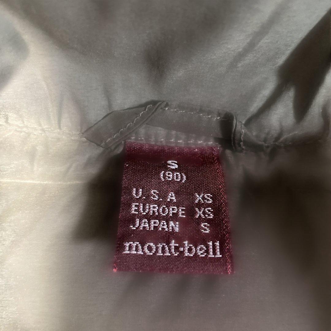 mont-bell フード付き　ダウンジャケット 日本S カーキ　オリーブ