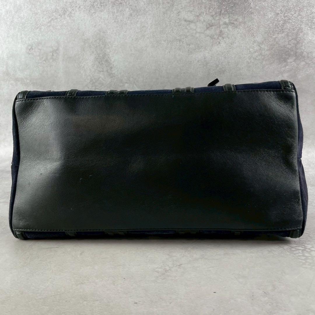 値下/希少 ジミーチュウ トートバッグ スター スタッズ レザー A4 ネイビー