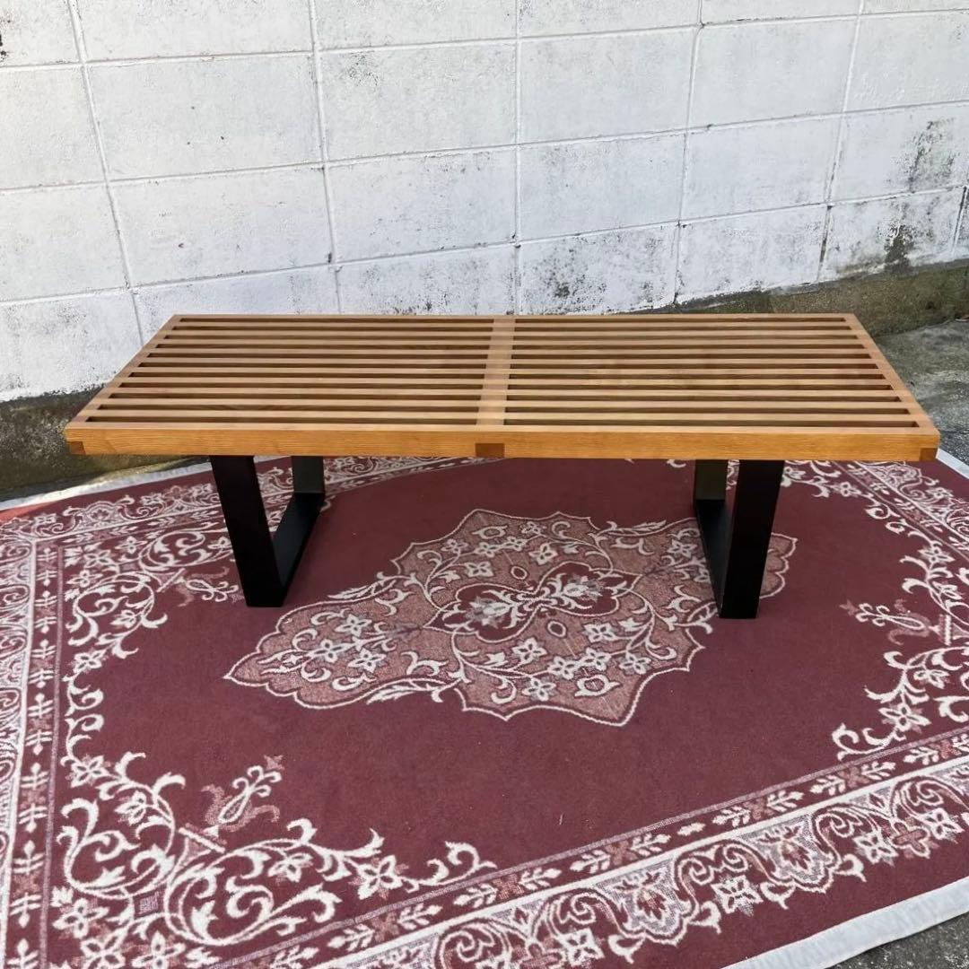 ジョージネルソン◼︎ プラットフォームベンチ リプロダクト品 強化ガラス天板付き
