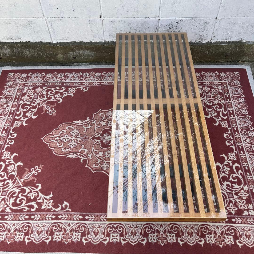 ジョージネルソン◼︎ プラットフォームベンチ リプロダクト品 強化ガラス天板付き