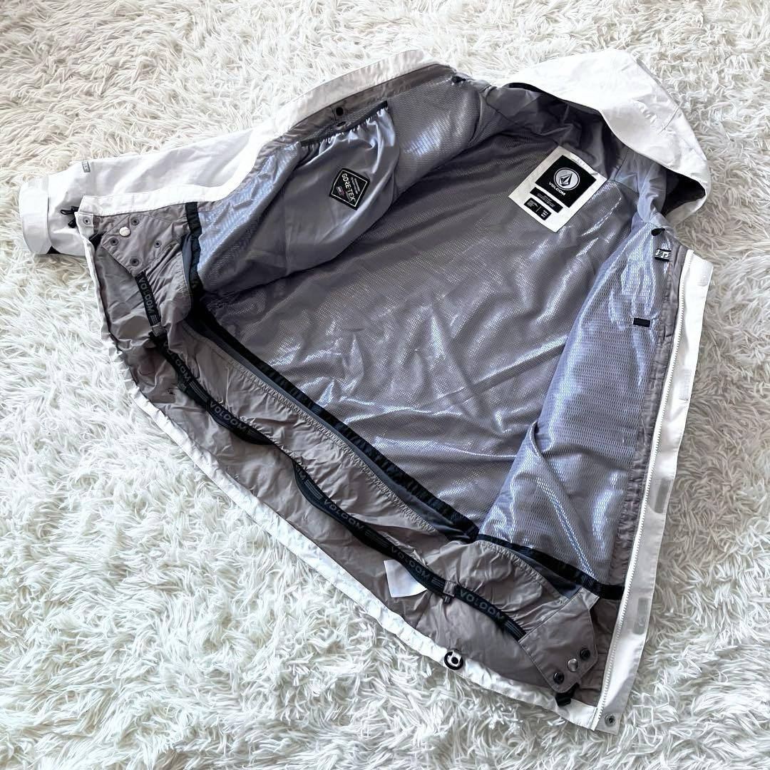 #4i✨VOLCOM ゴアテックス✨スノボウェア ジャケット メンズM 白