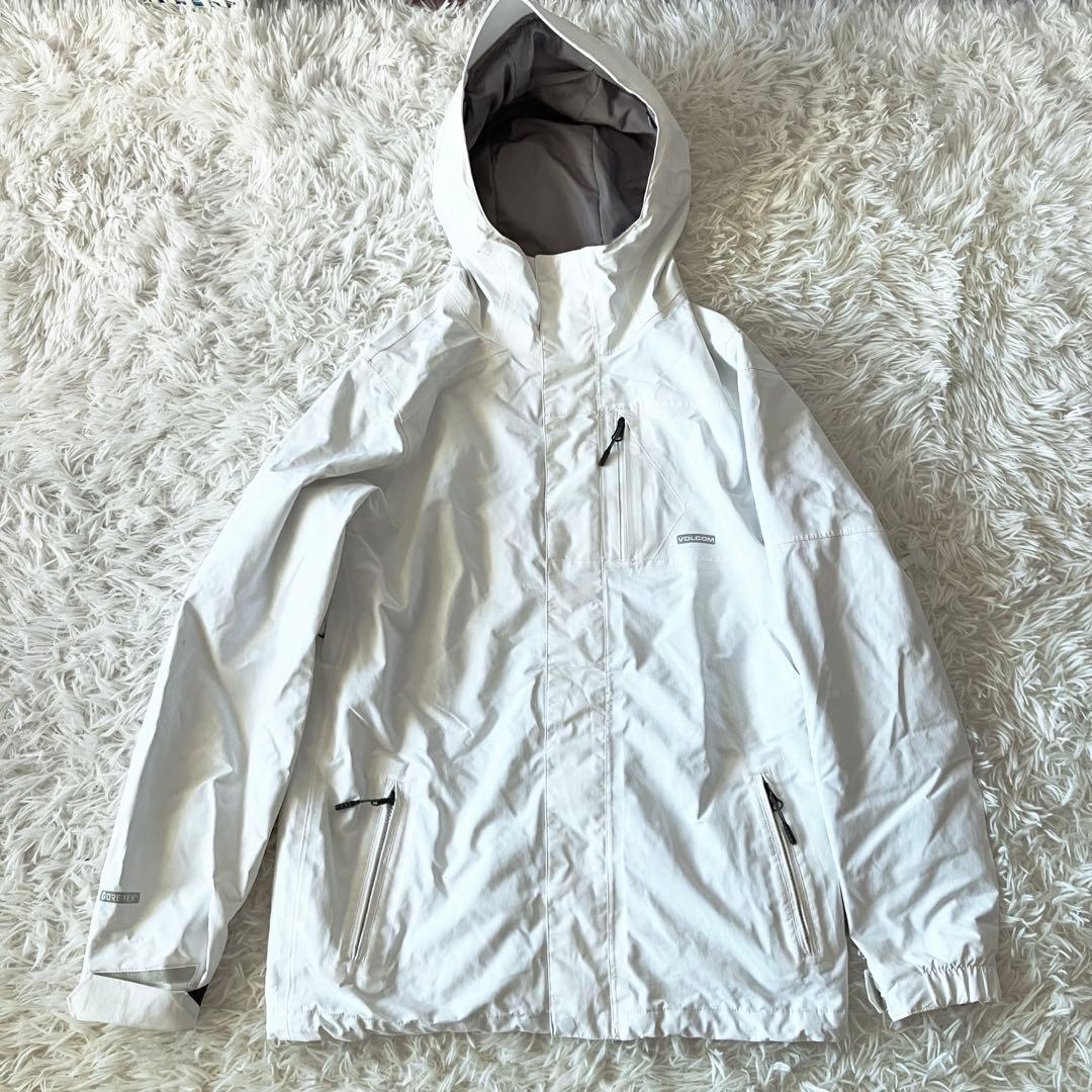#4i✨VOLCOM ゴアテックス✨スノボウェア ジャケット メンズM 白