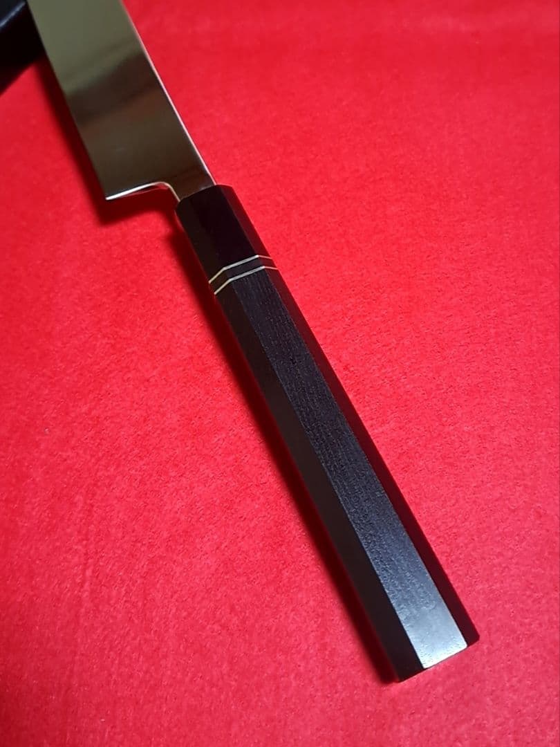 上*村様 VG10 本焼 先丸 柳刃包丁 尺三寸 390mm 鬼反り 全鏡面 黒