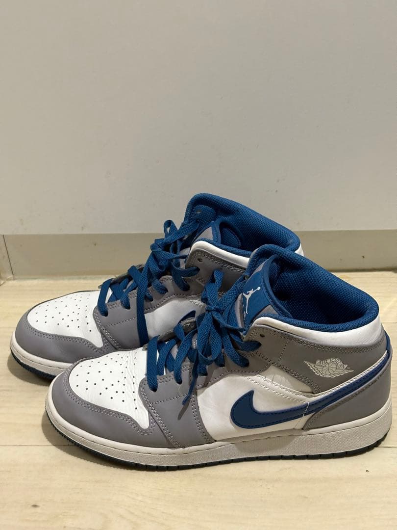 靴 NIKE AIR JORDAN 1MID true blue 25cm