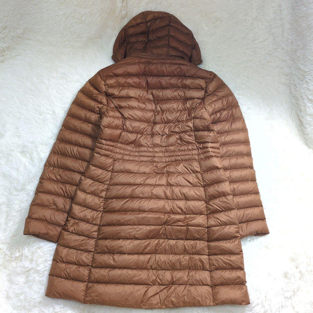 美品✨ジョット ロングダウンコート 超軽量2way ダブルジップアップ キャメル