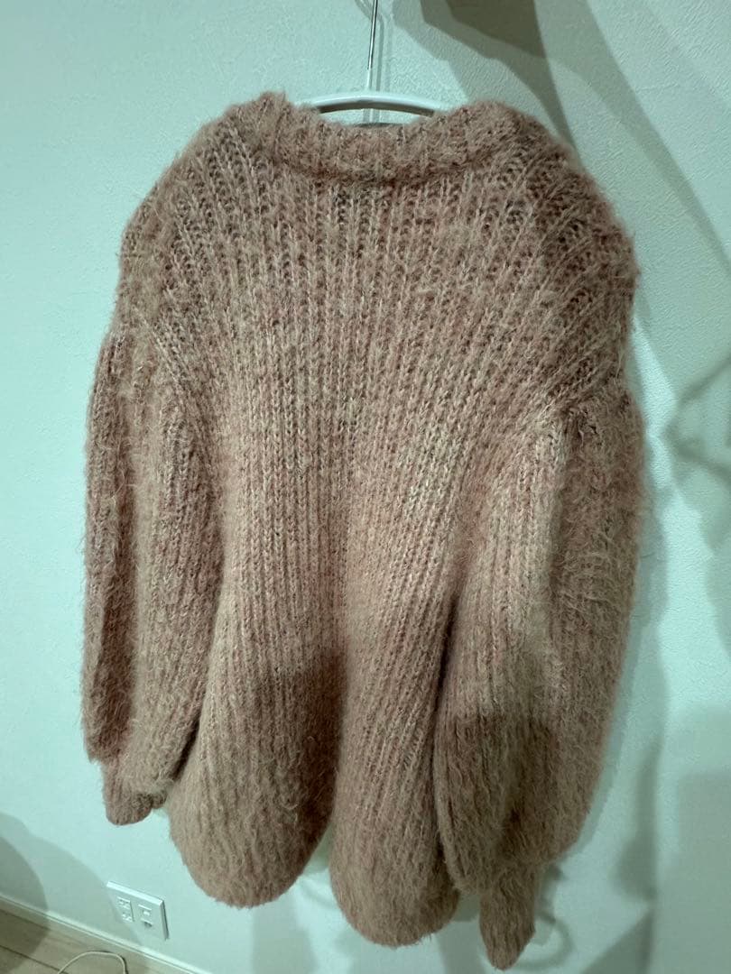 clane シャギーニットカーディガン