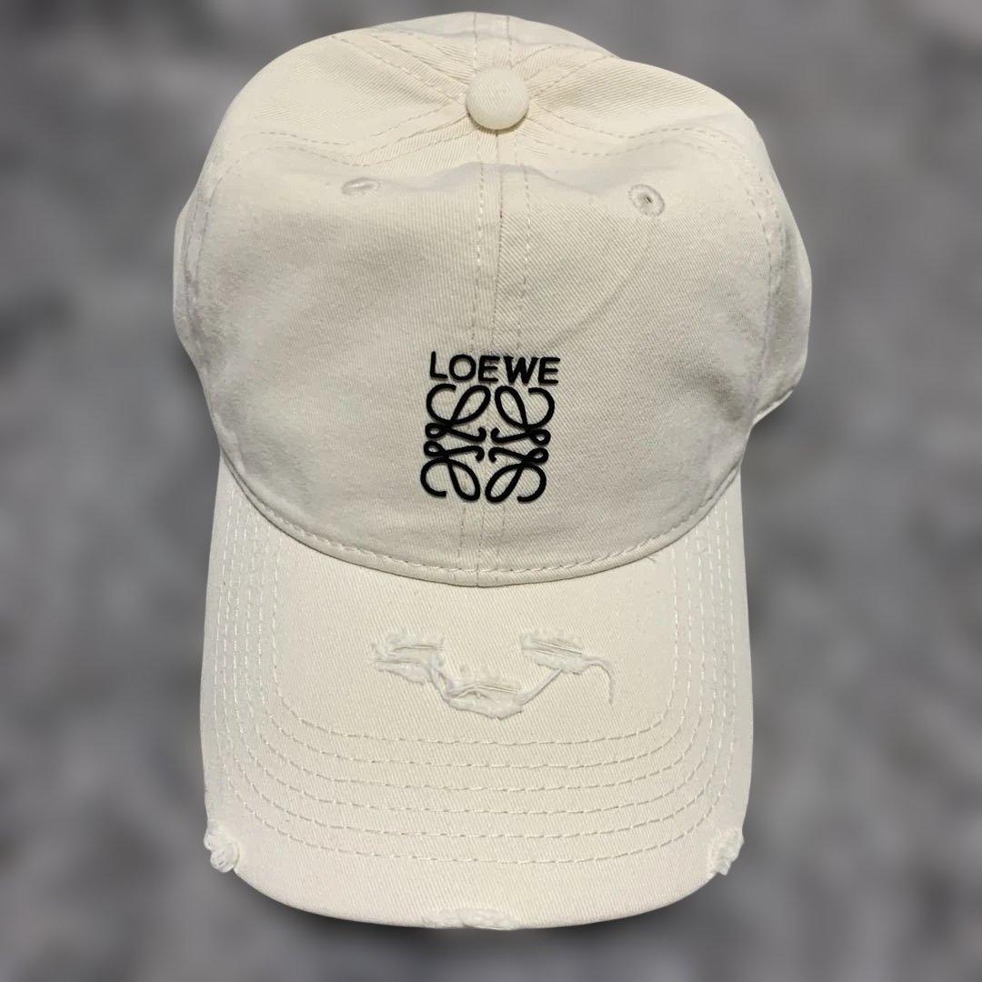 LOEWE ベースボールキャップ ホワイト