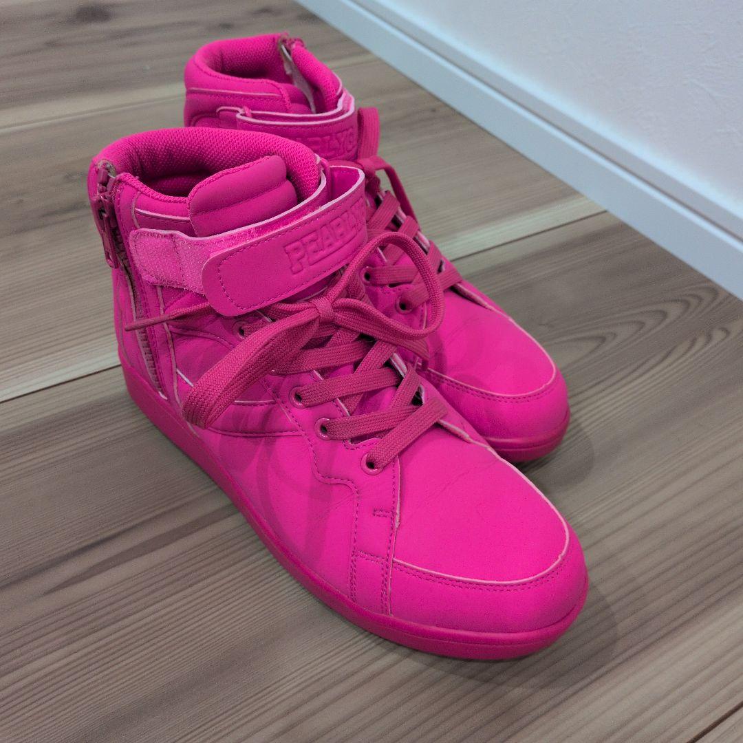 PEARLY GATES ピンク ハイカットスニーカー 23.5cm