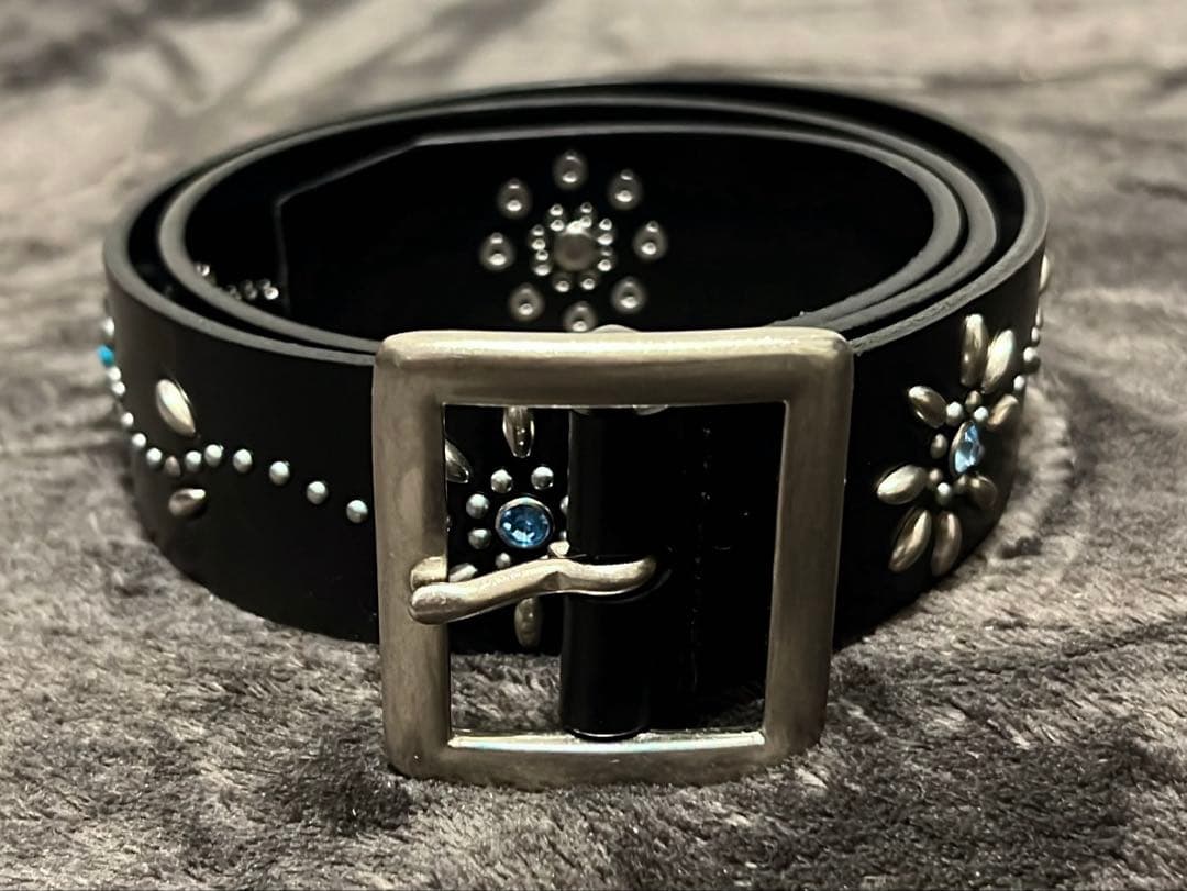 小物 BELVET Leather studded belt