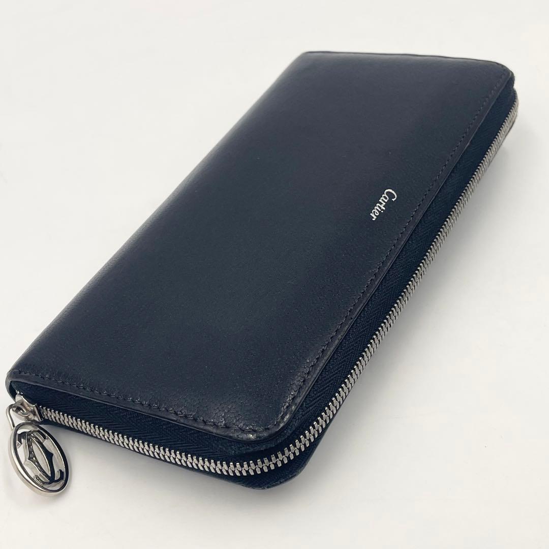 【極美品】カルティエ マストライン パシャ 長財布 ラウンドジップ 箱付き 黒