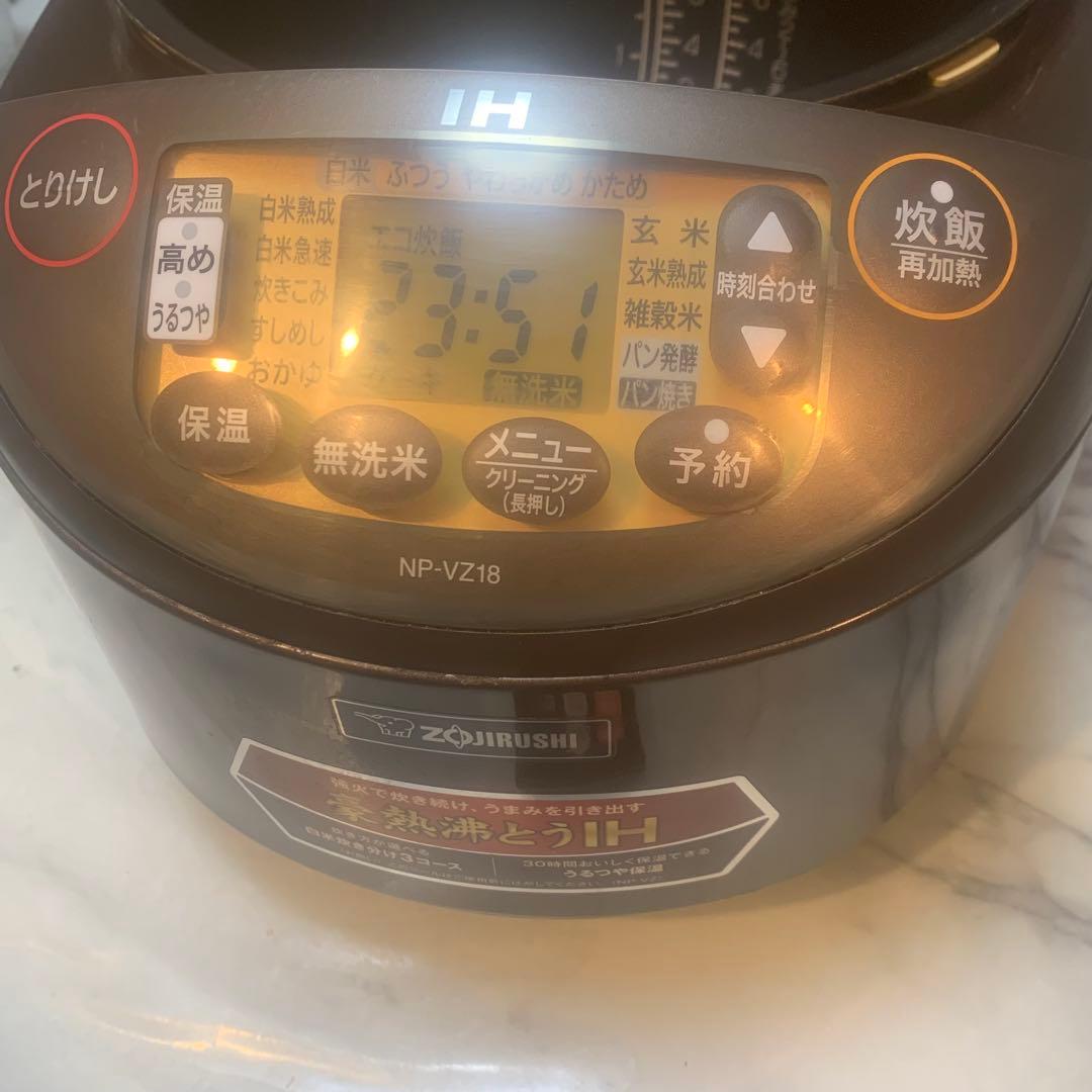 美品 ■象印 IH 10合 IH式 極め炊き ブラウン NP-VZ18■炊飯確認