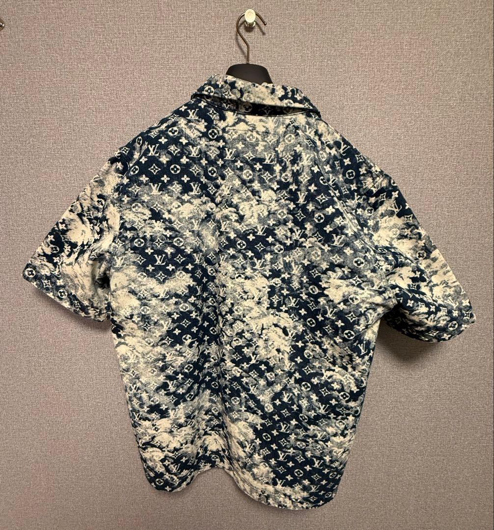 LOUIS VUITTON モノグラム デニムシャツ 半袖 インディゴ 正規品