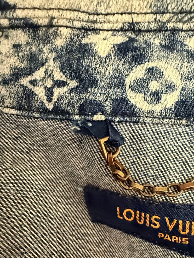 LOUIS VUITTON モノグラム デニムシャツ 半袖 インディゴ 正規品