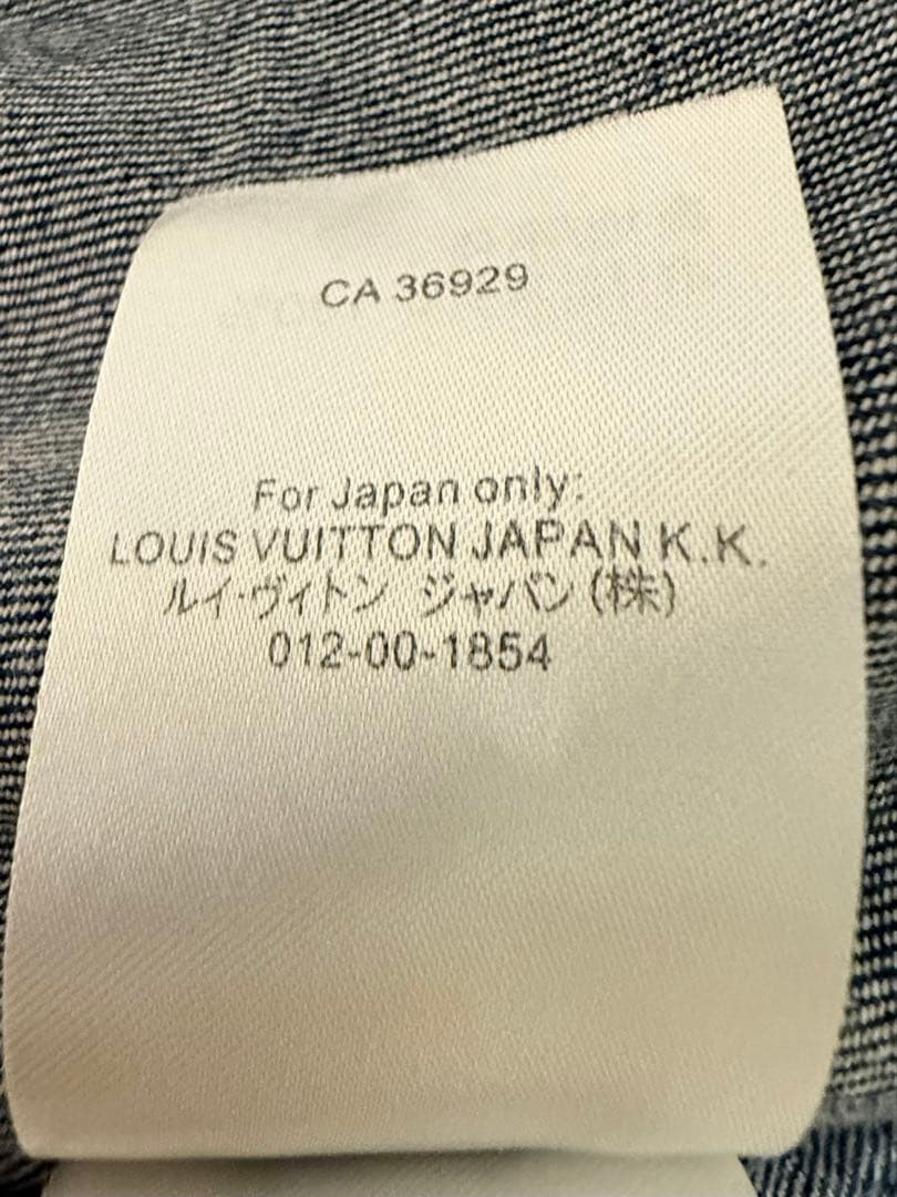LOUIS VUITTON モノグラム デニムシャツ 半袖 インディゴ 正規品
