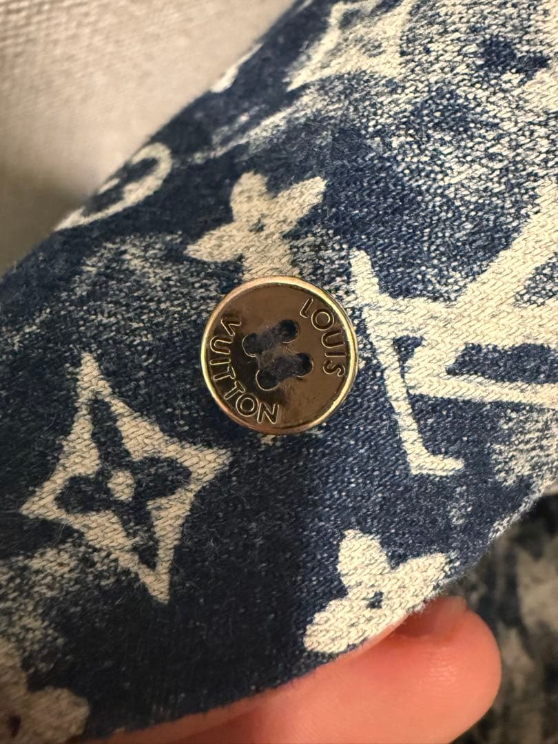 LOUIS VUITTON モノグラム デニムシャツ 半袖 インディゴ 正規品