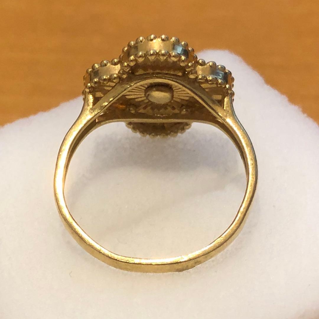 K18フラワーモチーフゴールドリング　13号　852H2601