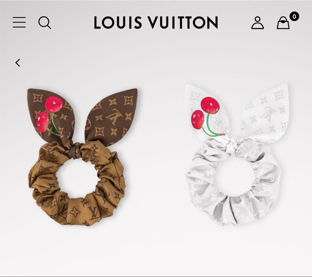 【美品】LOUIS VUITTON シュシュ・モノグラム・チェリー村上隆コラボ