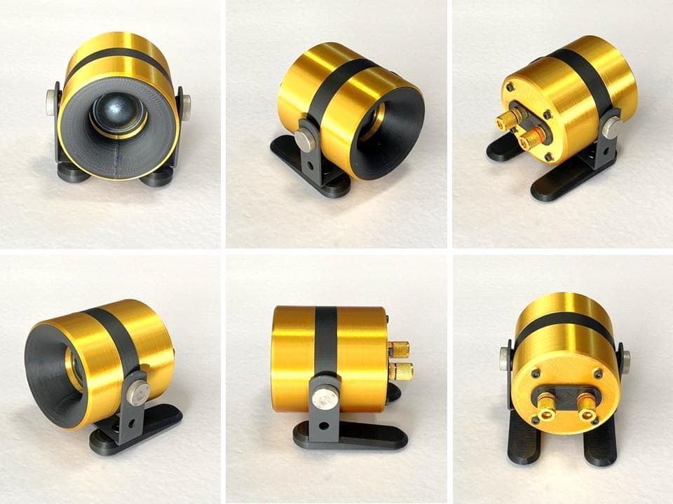 アドオン■高能率97dBホーンツイーター2個セット■ブラック/ゴールドGHG02