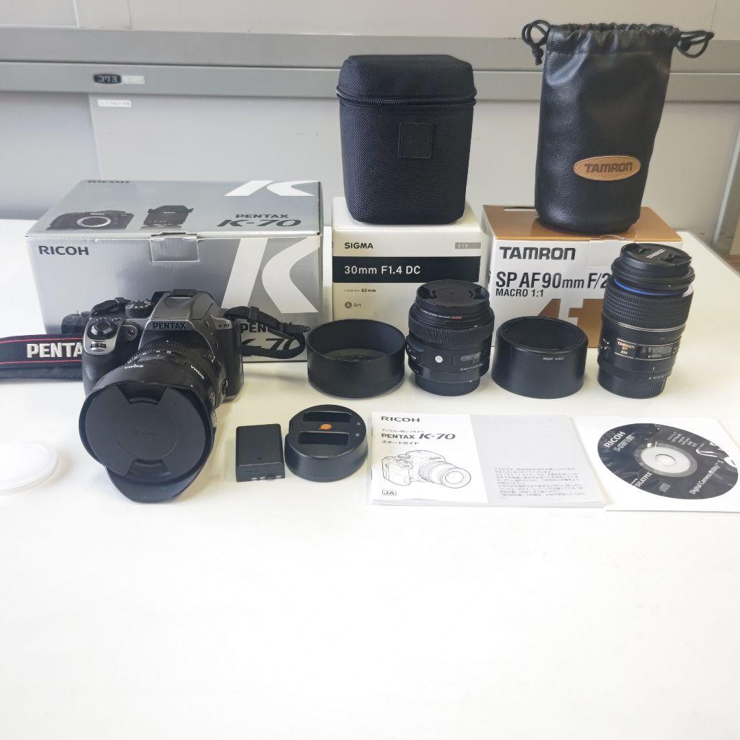 レンズ3本 PENTAX K-70 シルキーシルバー SIGMA TAMRON