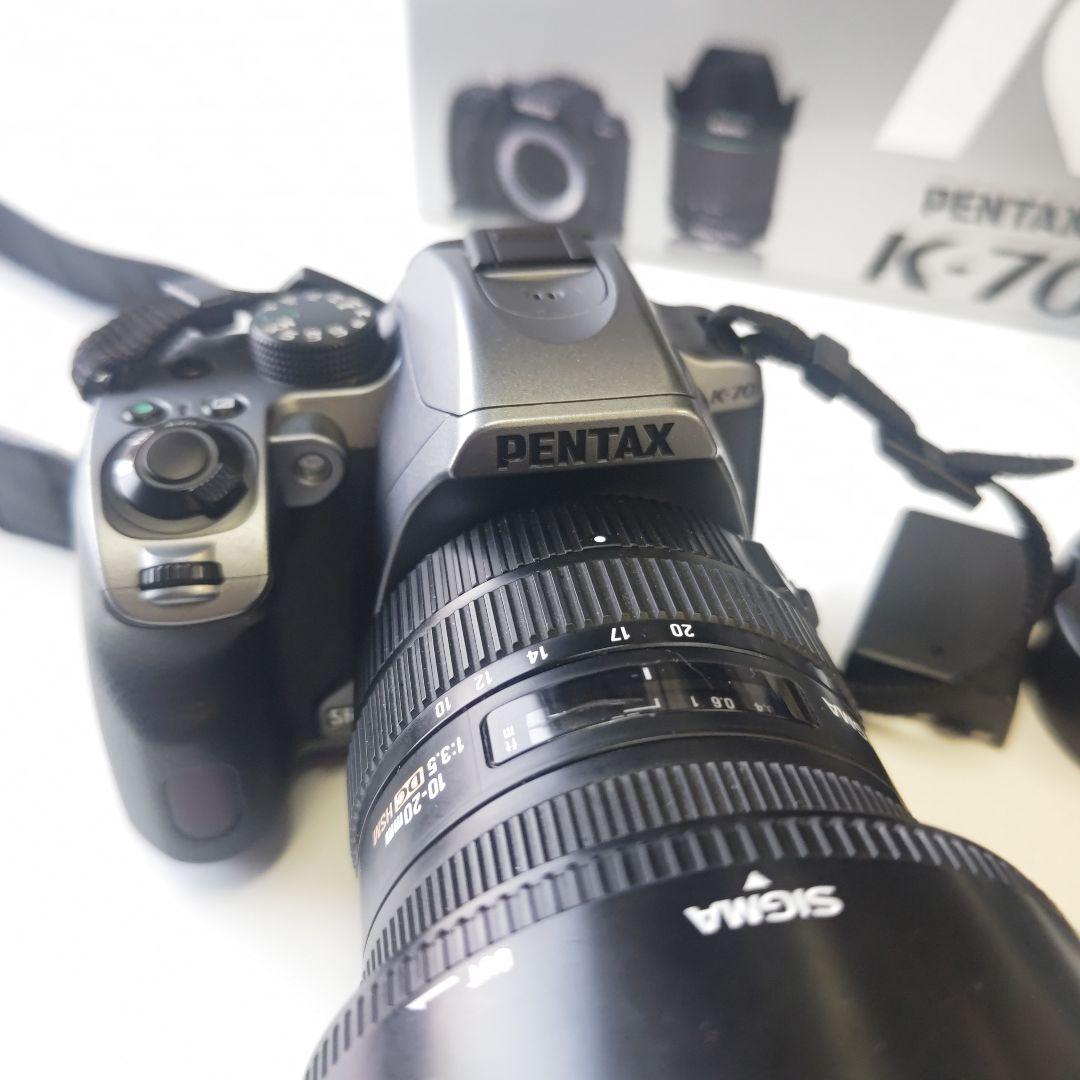 レンズ3本 PENTAX K-70 シルキーシルバー SIGMA TAMRON