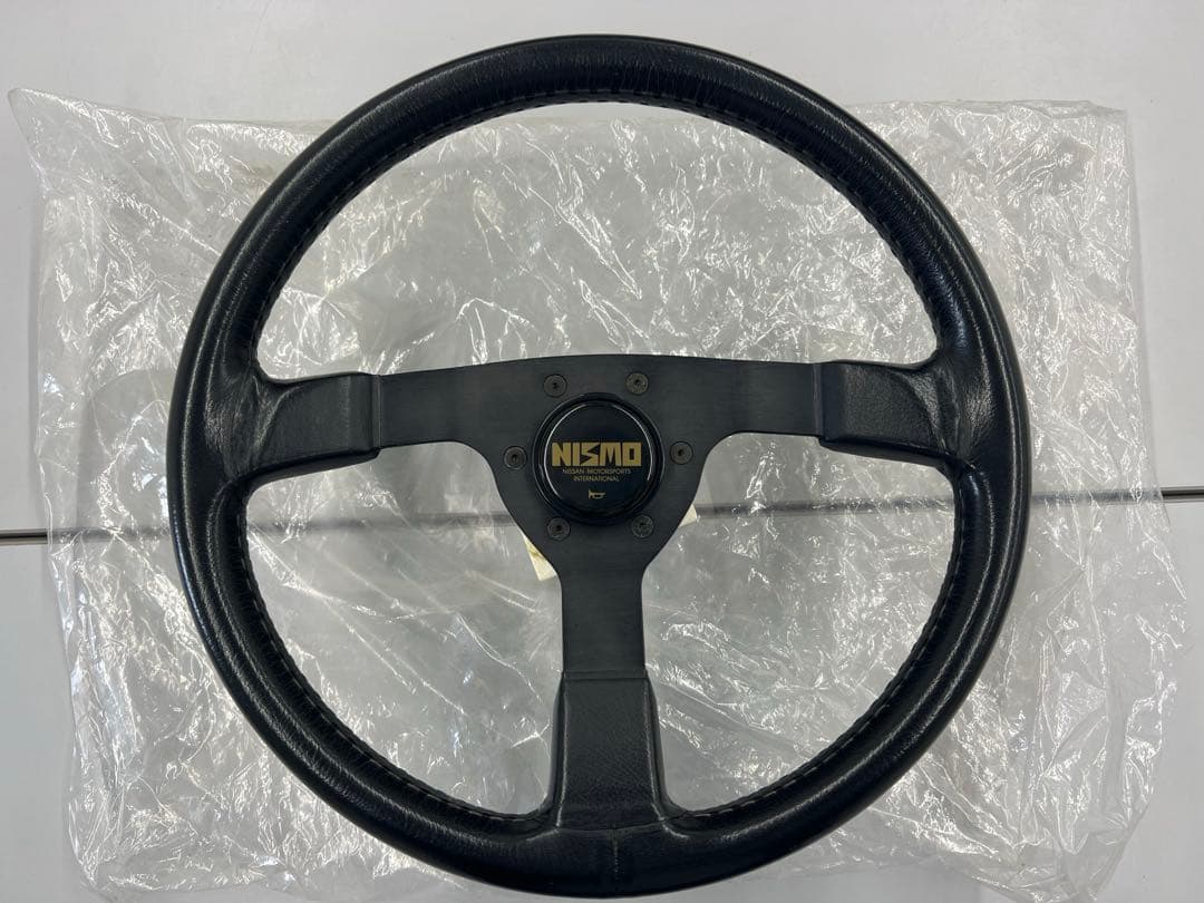 黒*煙様 NISMO 旧ロゴ　ステアリング　ハンドル　当時物　日産