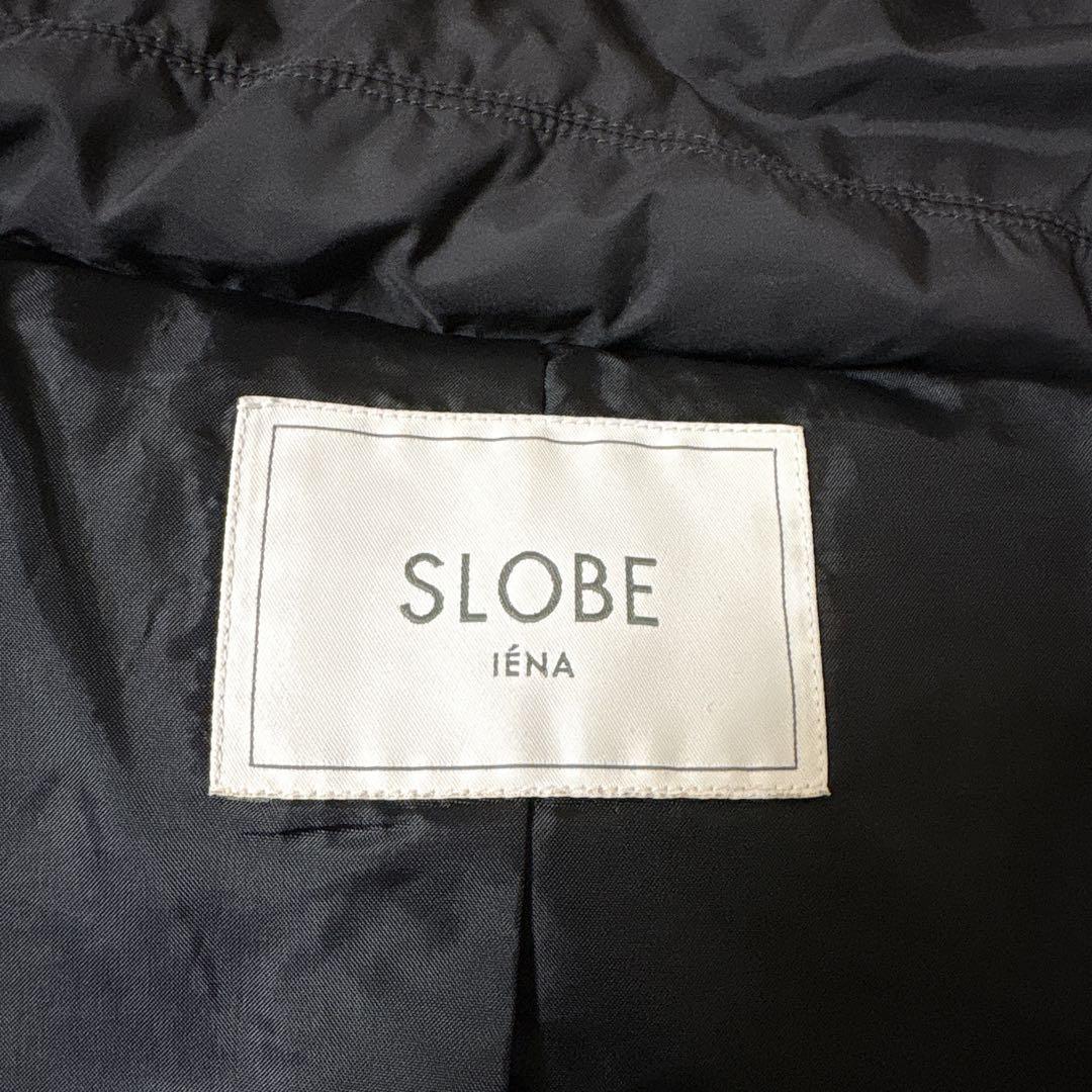 美品 スローブイエナ ショールフードロングダウンコート ブラック黒　サイズ 36