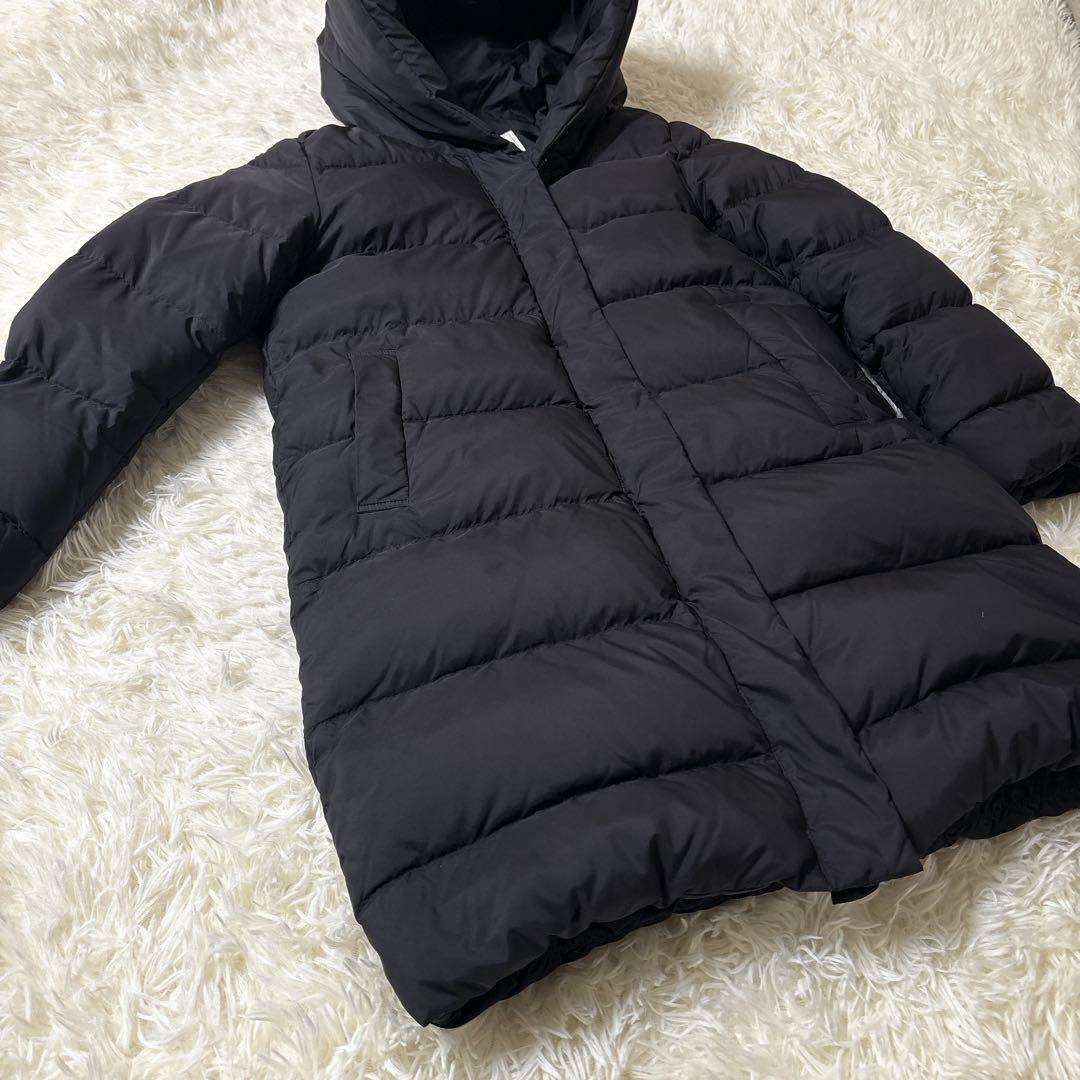 美品 スローブイエナ ショールフードロングダウンコート ブラック黒　サイズ 36